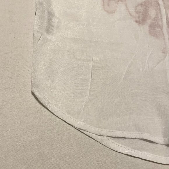 Forever 21 Embroidered Loose Fitting Semi Sheer Blouse Size Medium - Picture 13 of 15
